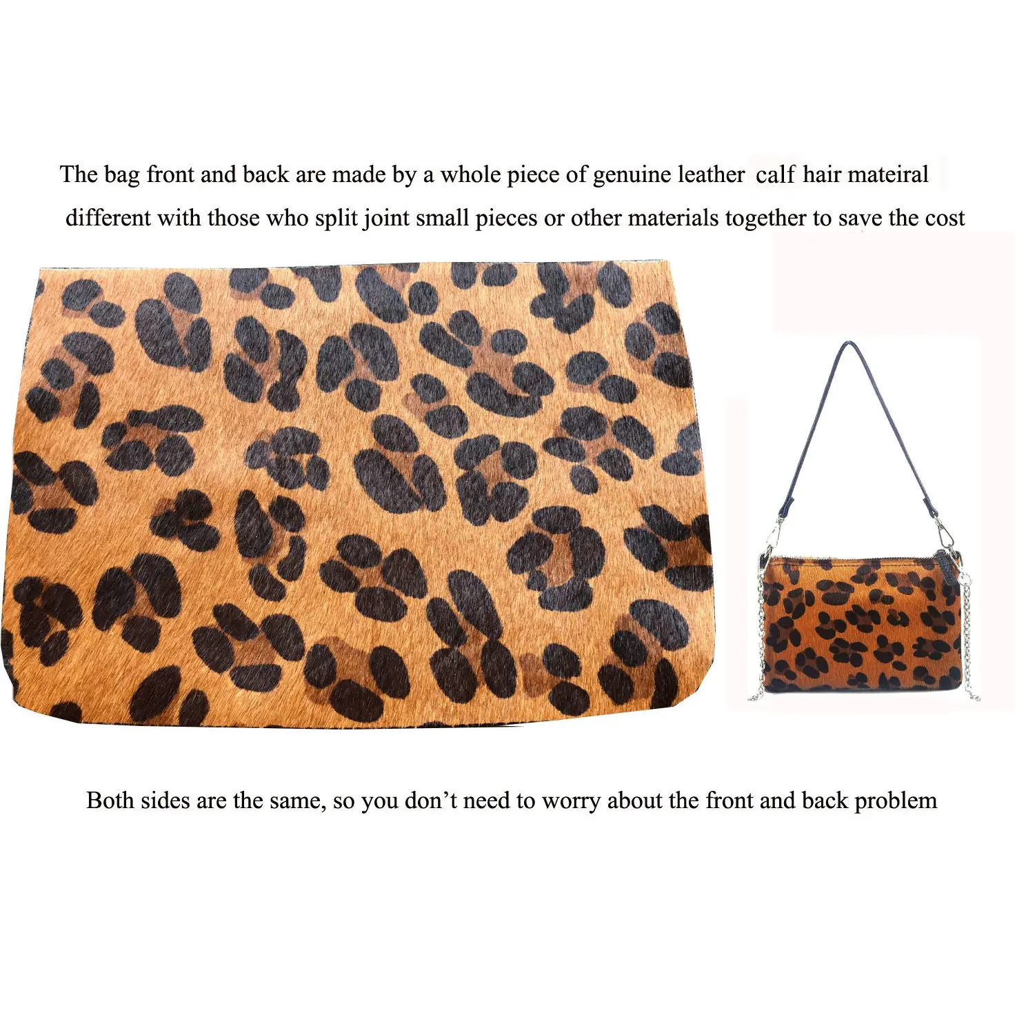 Cheetah Cowhide Tote Bag Custom Made