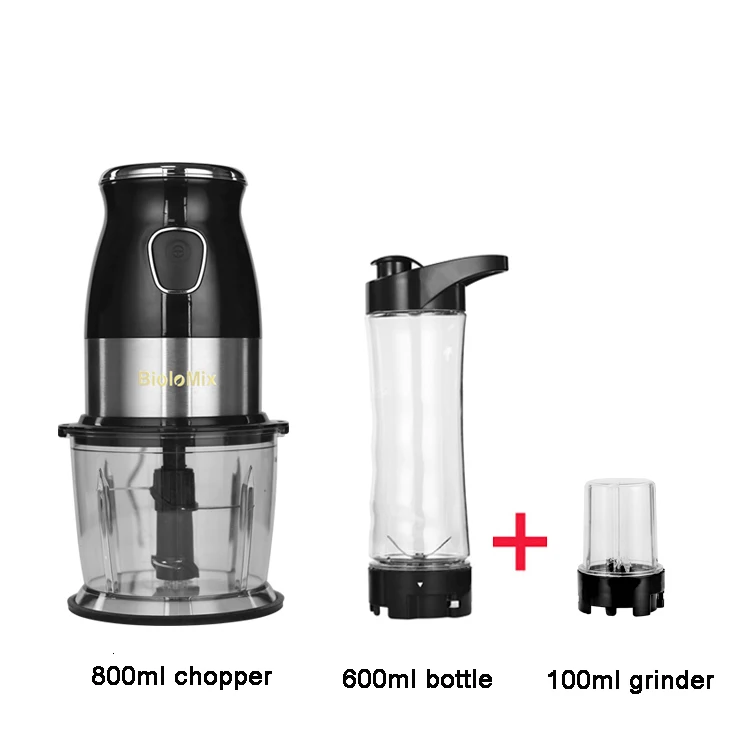 With Extra grind cup Высокоскоростной Многофункциональный кухонный комбайн 500 Вт, мясорубка, портативный персональный мини блендер, миксер, соковыжималка, сухая мельница, измельчитель 900 мл - Цвет: With Extra grind cup