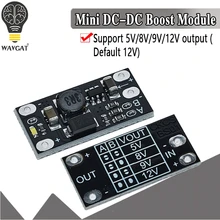 1.5a multi-função mini módulo de impulso passo acima da placa 5v 8v 9v 12v led indicador diy módulo de tensão 3.7v bateria de lítio impulso