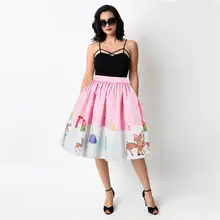 Женская рождественская юбка с милым животным принтом, женская одежда для рождественской вечеринки, винтажная Рождественская элегантная мини-юбка с покрытием