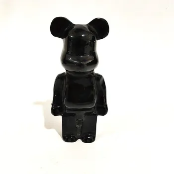 

Natural Black Obsidian Crystal Stone Beautiful Robot Dog