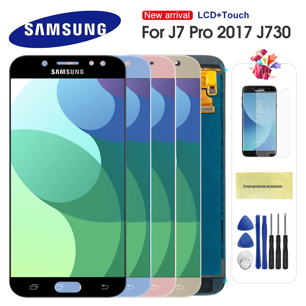 

For Samsung Galaxy J7 Pro 2017 J730 J730F LCD Display and Touch Screen Digitizer Assembly For J7 LCD Can Adjust Brightness