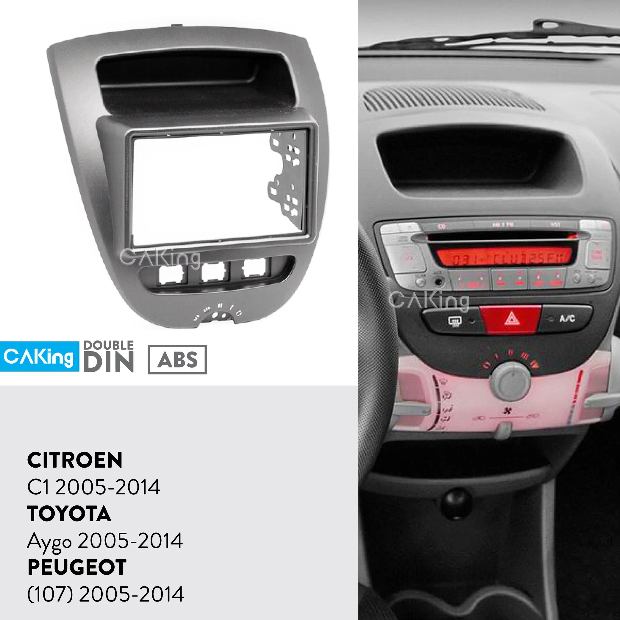 Панель автомобильного радио Fascia Для Toyota Aygo Peugeot 107 Citroen C1 набор для установки