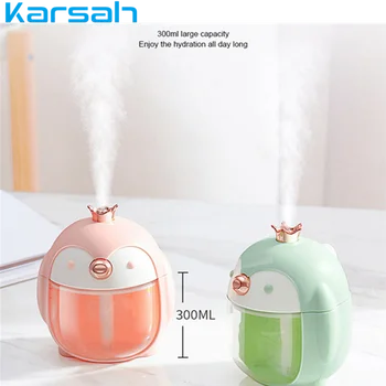 

Air Humidifier Portable Ultrasonic Penguin Humidifier 300ML Air USB Aroma Essential Oil Diffuser With Night Lamp Humidificador