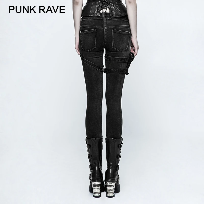 PUNK RAVE Besar Baru Celana Saku Keling 