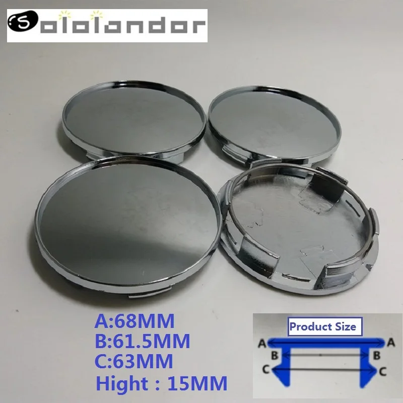 

4PCS 68MM Plating/Black Color Plastic Car Wheel Center Hubcaps Covers Set Car Wheel Rim Hub Cap Car Styling Accessories