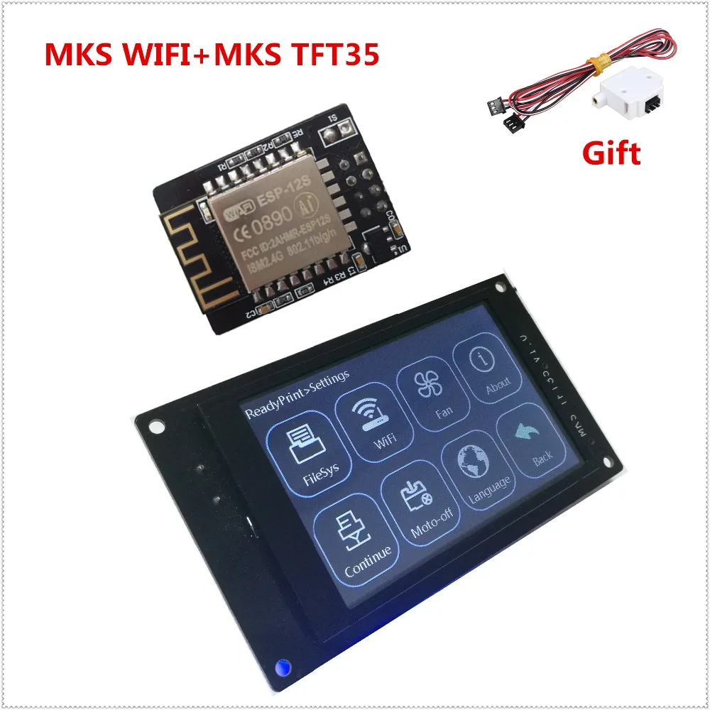 3d принтер дисплей MKS TFT35 V1.0 сенсорный экран+ MKS wifi модуль дистанционного управления 3,5 дюймов ЖК-панель 3,5 ''TFT цветной дисплей