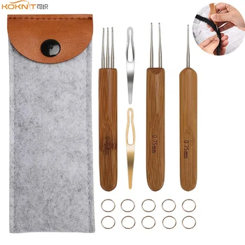 

Dreadlocks Crochet Hooks 3pcs/Set (1 Hook, 2 Hooks, 3 Hooks) 0.75mm Crochet Hook with Wooden Handle for Braid Hair Extension