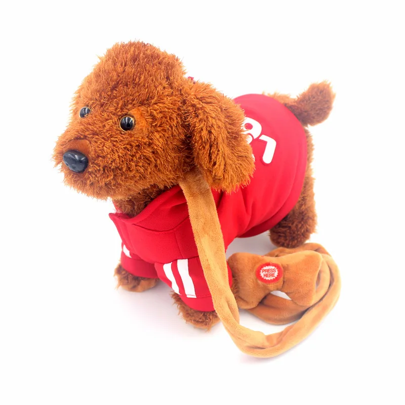 Children Electric Plush Toys Dog Singing Dancing Electronic Machinery Dog Teddy Pet Leash Walk Puppy