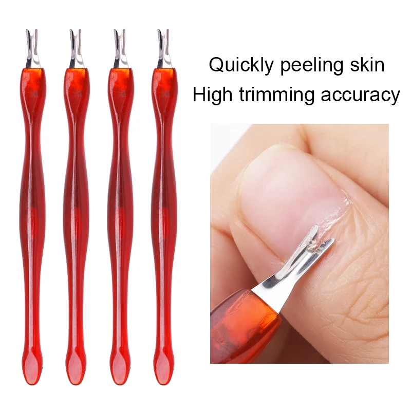 

1PC Nails Art Cuticle Tools Dead Skin Remove Fork Stainless Steel Quickly Peeling Skin Trimming Pedicure Manicure Nail Tools