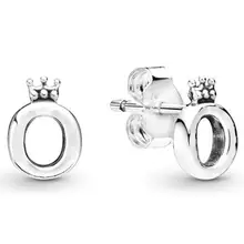 Оригинальные 925 пробы серебряные серьги, полированная корона, серьги-гвоздики для женщин, свадебный подарок, модные ювелирные изделия