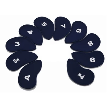 

10pcs/set Shockproof Fine Sewing Anti-slip Protective Numbers Print Soft Dust Proof Outdoor Rod Hat Golf Pole Cover Sports Thick