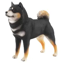 

Creative Black Simulated Realistic PVC Dog Shiba Inu Figurine for Kids Miniature Shiba Inu Shiba Inu Sculpture