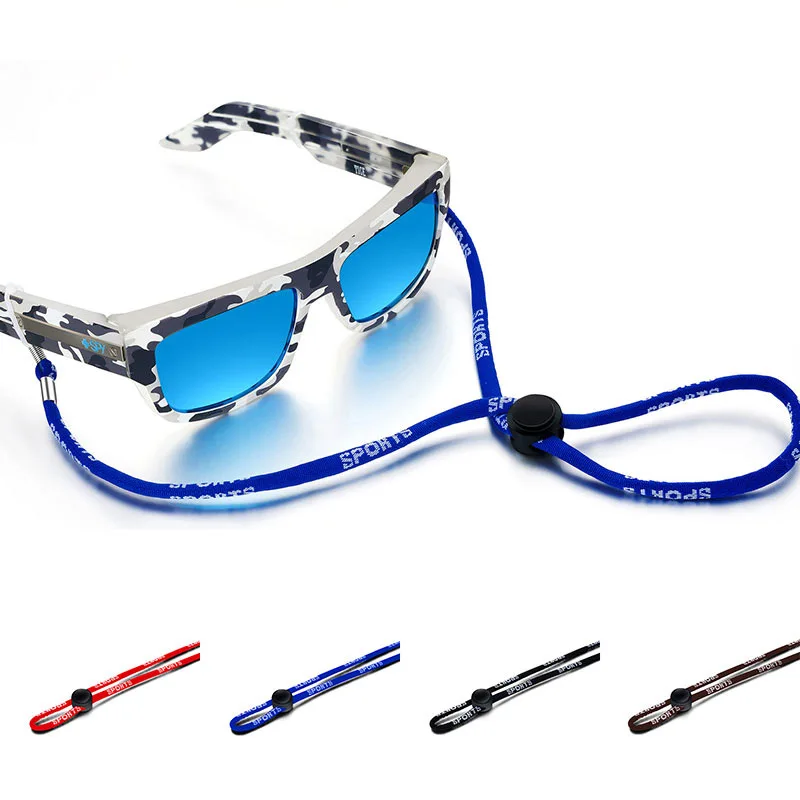 JIEYAO Lot De 6 Sangles De Lunettes Pour Le Sport, Supports De Lunettes Autour Du Cou, Sans Cordon De Lunettes De Soleil, Antidérapant, Bleu, Taille Unique