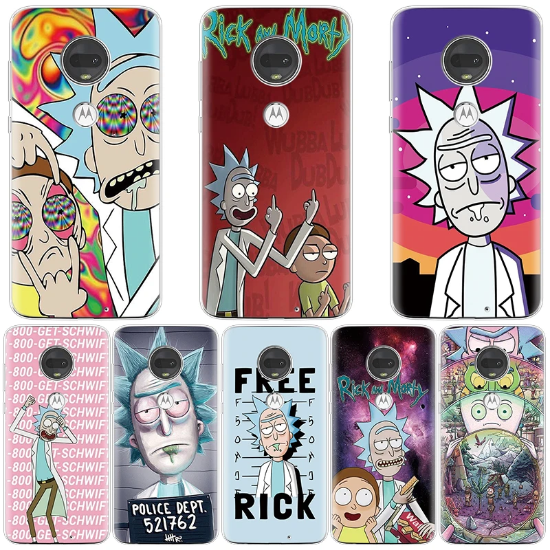 

Rick And Morty Funny Cartoon Comic Case For Motorola Moto G7 Power One Z Z2 Z3 G5 G5S G4 E5 E4 Plus Play EU Go Silicone TPU Case