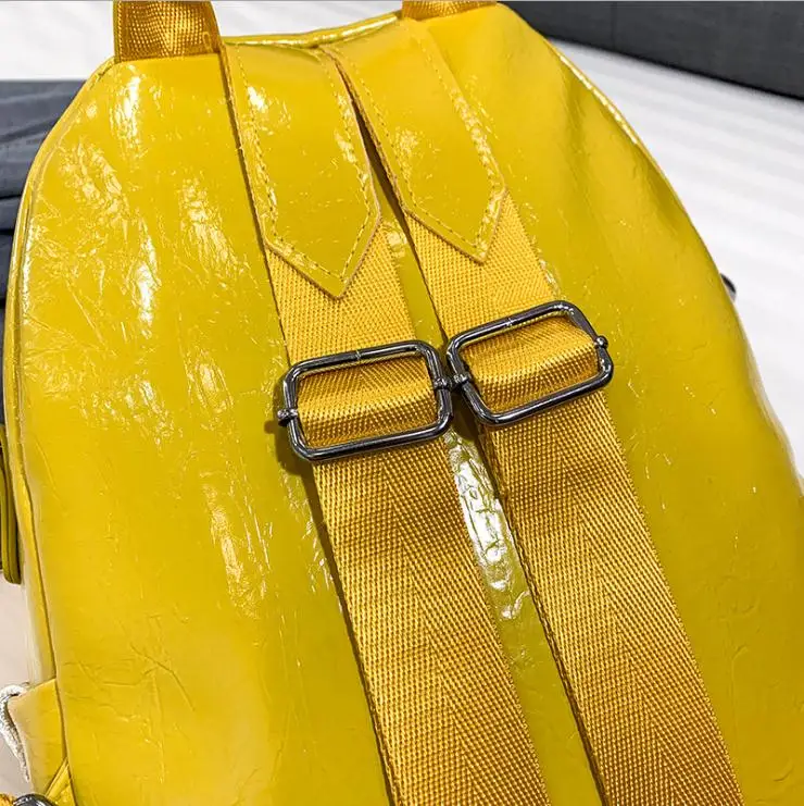 Модный высококачественный блестящий кожаный рюкзак универсальные дорожные Рюкзаки Сумка через плечо для женщин