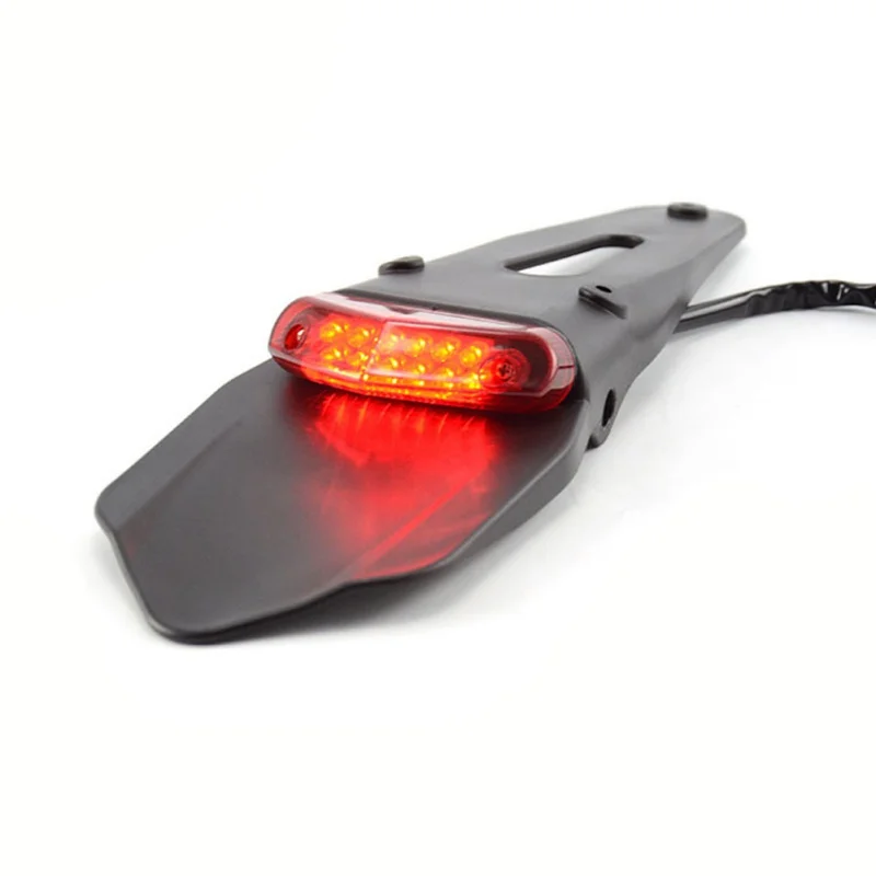 Dirt Bike Motorcycle Red Lamp 12V LED Rear Fender Brake Tail Light Dual Sport US