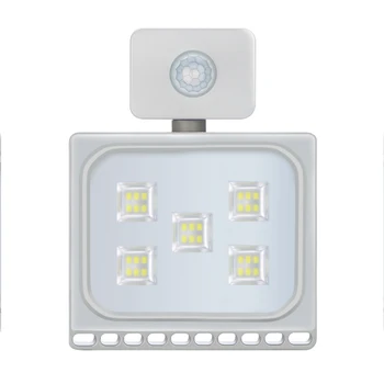 

30W LED Flood Light Ultrathin Cool White with PIR Motion Sensor 110V PAK55