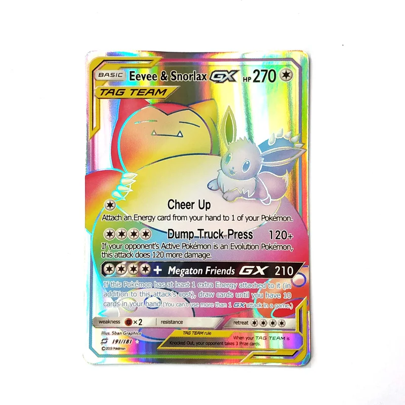 100/300 шт. Vmax GX Tag Team Shining TAKARA TOMY Pokemon Cards английская игра Battle Carte 200 торговые карты