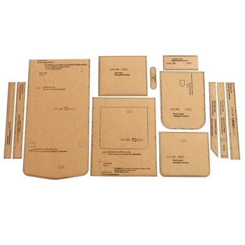 

New Fashion Small Square Bag Shoulder Bags Crossbody Bag DIY Leather Tool Acrylic and Kraft Paper Template Handmade Leather Craf