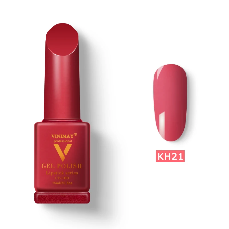 VINIMAY бренд красный гель лак для ногтей vernis Полупостоянный УФ гель лак для ногтей праймер замочить от ногтей гель лак Полировочный Гель для маникюра - Цвет: KH21