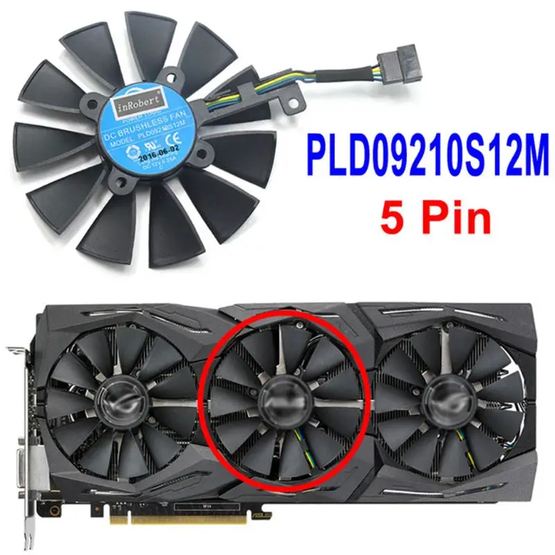 87 мм PLD09210S12M PLD09210S12HH Вентилятор охлаждения заменить для видеокарты вентилятор X6HA