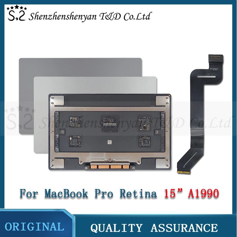 Nuovo Touchpad Trackpad A1990 Grigio Argento Per Macbook Pro Retina 15 "Touchbar A1990 Track Pad Touch Pad Con Cavo 2018 2019 Anni