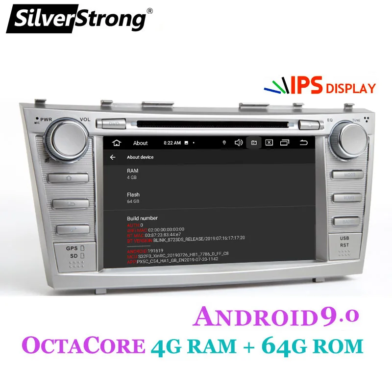 SilverStrong 2din Android9.0 4 Гб 64 ГБ Автомобильный DVD для TOYOTA CAMRY Aurion автомобильный DVD CAMRY v40 gps Автомобильный Радио DVD НАВИГАЦИЯ