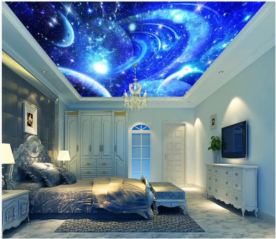 

3d wallpaper custom photo Fantasy universe space starry sky ceiling mural home decor 3d wall murals wallpaper for living room