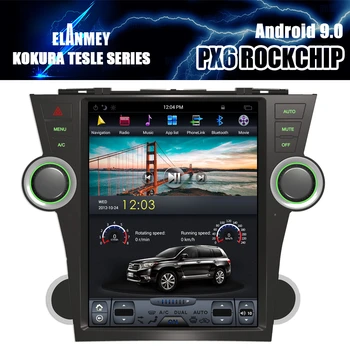 

Car Bluetooth Screen Android 9 GPS Navigation Multimedia Player For Toyota Highlander 2009-2013 12.1Inch Tesla Carplay Head Unit
