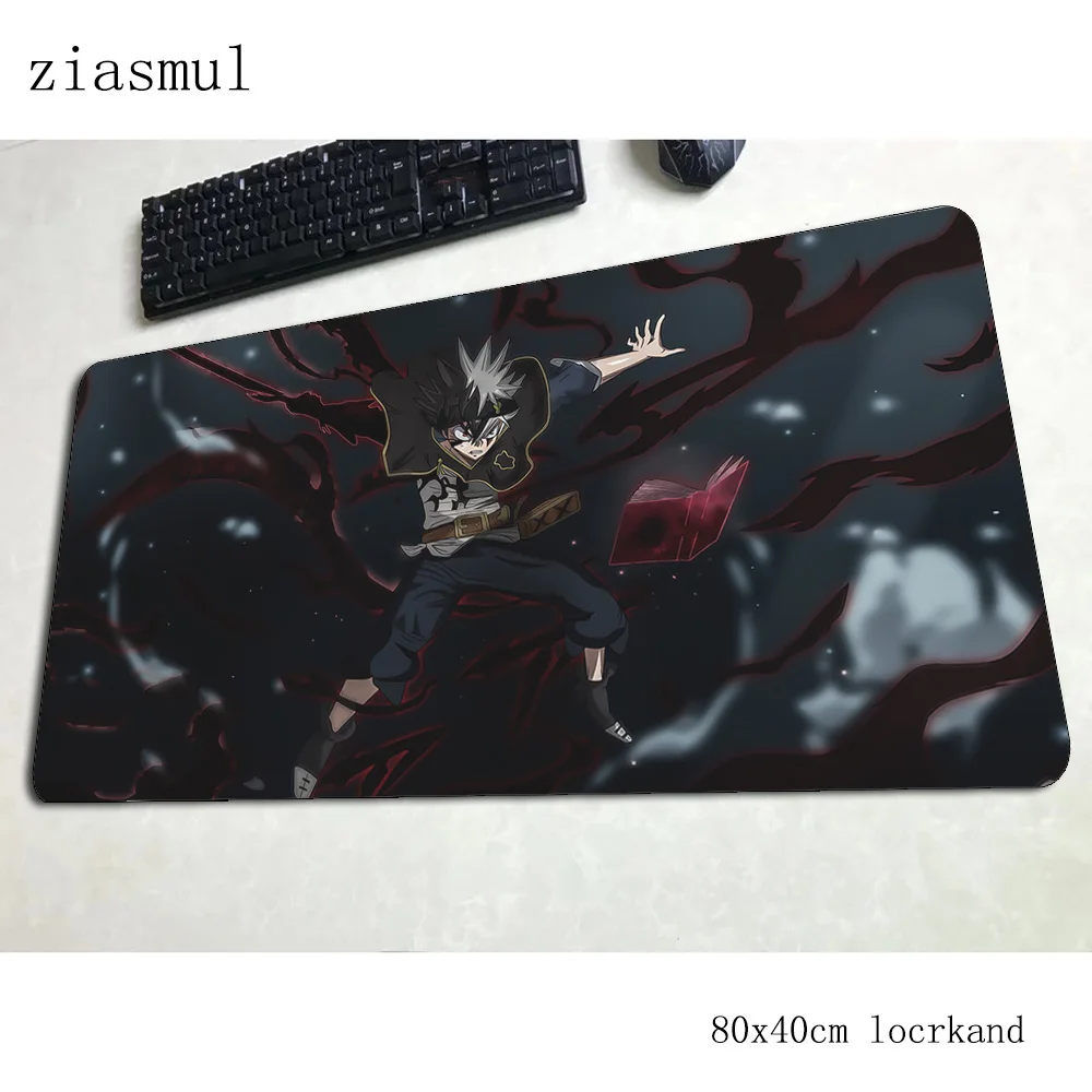 

black clover mouse pad 80x40cm gaming mousepad anime High quality office notbook desk mat HD print padmouse games pc gamer mats