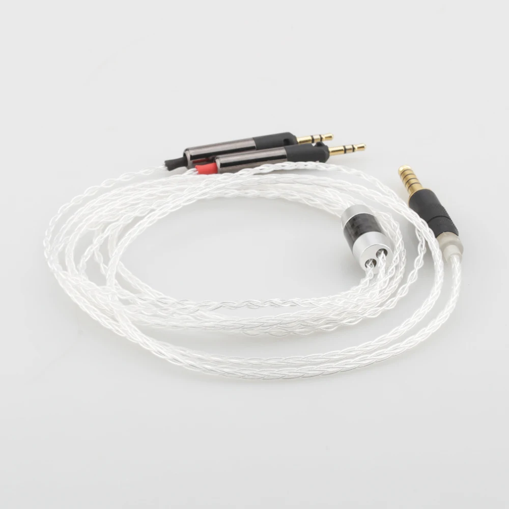 Audiocrast HC025 4 4mm TRRS Balanced 8 Cores Silver Plated Headphone Cable for ATH R70X