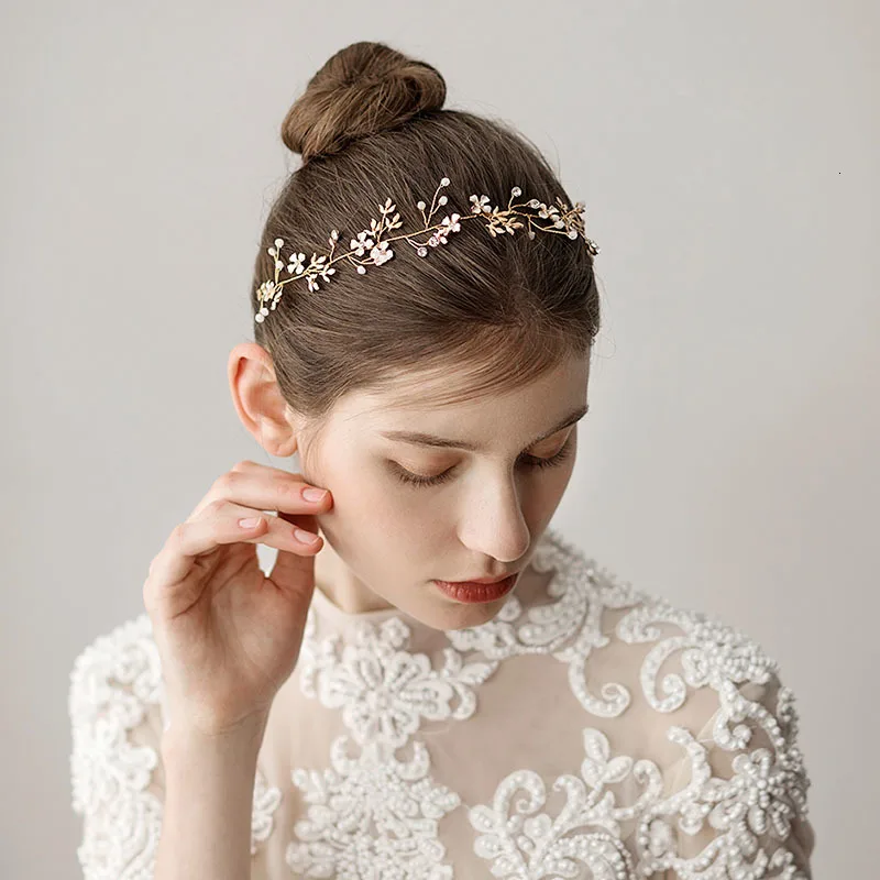 Мода тиара сусальное золото свадебные оголовье свадебные аксессуары для волос для девочек ободок корона головной убор невесты украшения