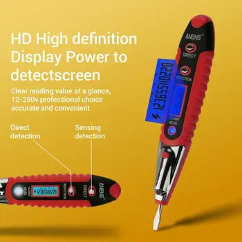 

Voltmeter Test Pencil Multifunction AC/DC LCD Digital Lighting Voltage Voltage Tester Pen For Electric Display LED Test Det M4E4