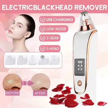 

Face Nose Acne Black Dot Pimple Blackhead Remover Electric Blackhead Vacuum Cleaner Pore Machine with 6 Head Skin Care Tools