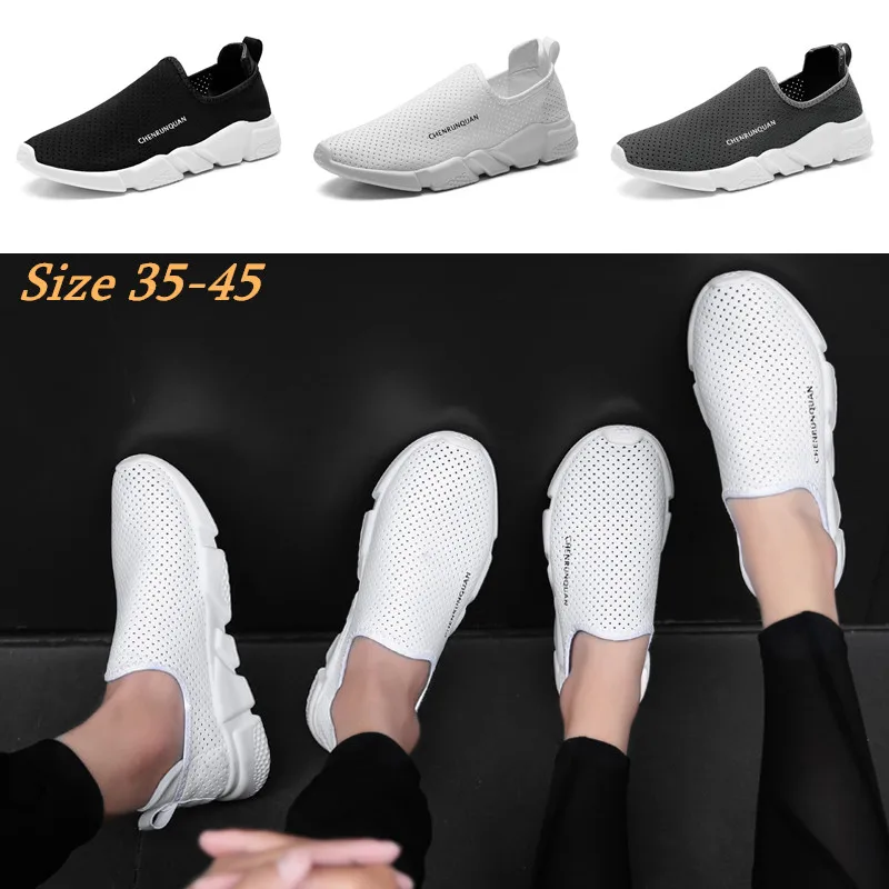 

Men's Women's Lightweight Breathable Mesh Sports Shoes Couples Slip-on Walking Sneakers Loafers