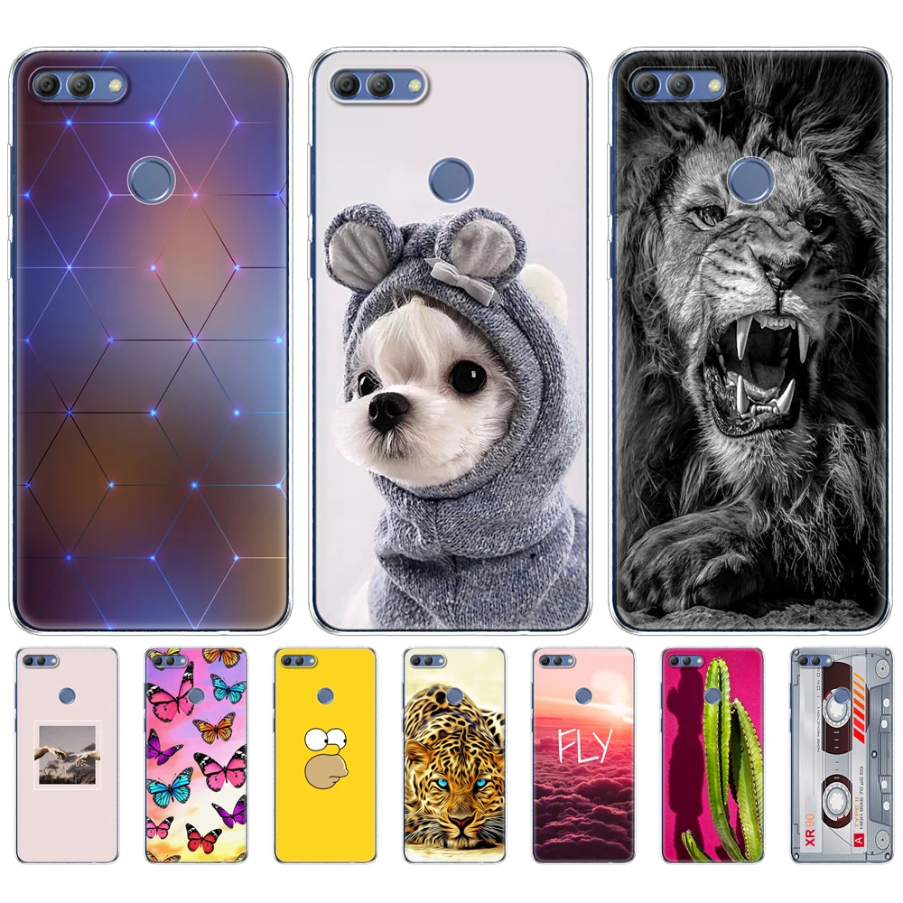 Силиконовый чехол для телефона Huawei p smart 2018 Enjoy 7S чехлы Psmart задняя крышка полностью