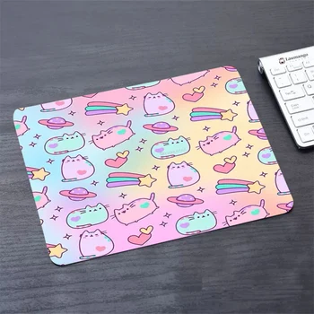 Alfombrilla de ratón con diseño de gato para ordenador portátil, alfombrilla de ratón con diseño de gato bonito y pequeño, accesorio de Anime para Gaming, Teclado para ordenador portátil y PC Completo 1