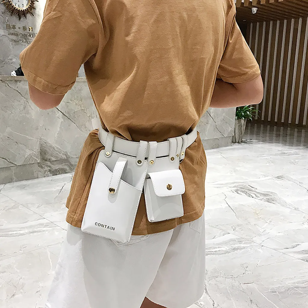 Поясная Сумка Кожаная поясная сумка мужская и женская модная спортивная поясная сумка с карманом сумка на одно плечо саквояж поясная сумка#15