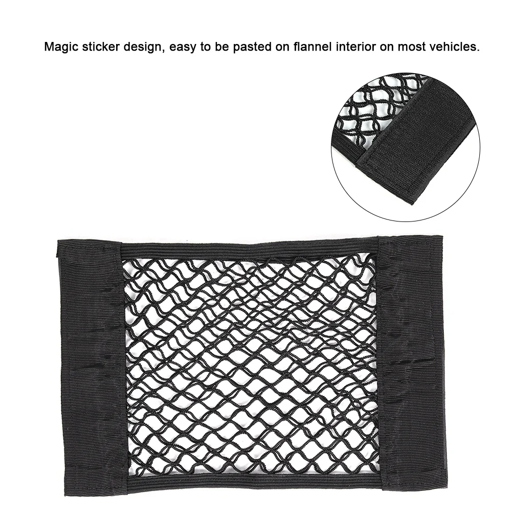 

Hot 1Pc Car Auto Back Rear Trunk Seat Elastic String Net Mesh Storage Bag Pocket Cages Universal