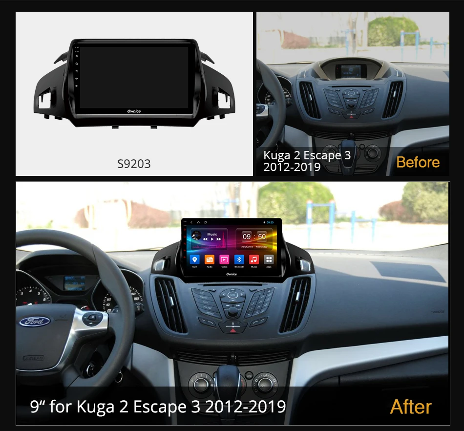 Ownice K3 K5 K6 Octa eight Core Android10.0 автомобильный радиоплеер GPS Navi для Ford Kuga 2 Escape 3 2012 2019 4G LTE DSP