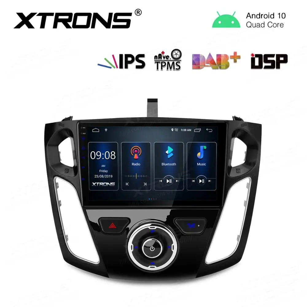 Автомобильный стереопроигрыватель XTRONS 9 &quotAndroid 10 DSP радио для Ford Focus 2012 2013 2014 2015 2016