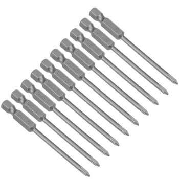 

uxcell 10pcs 75mm 1/4" Hex Shank PH0 Magnetic Phillips Head Screwdriver Bits S2