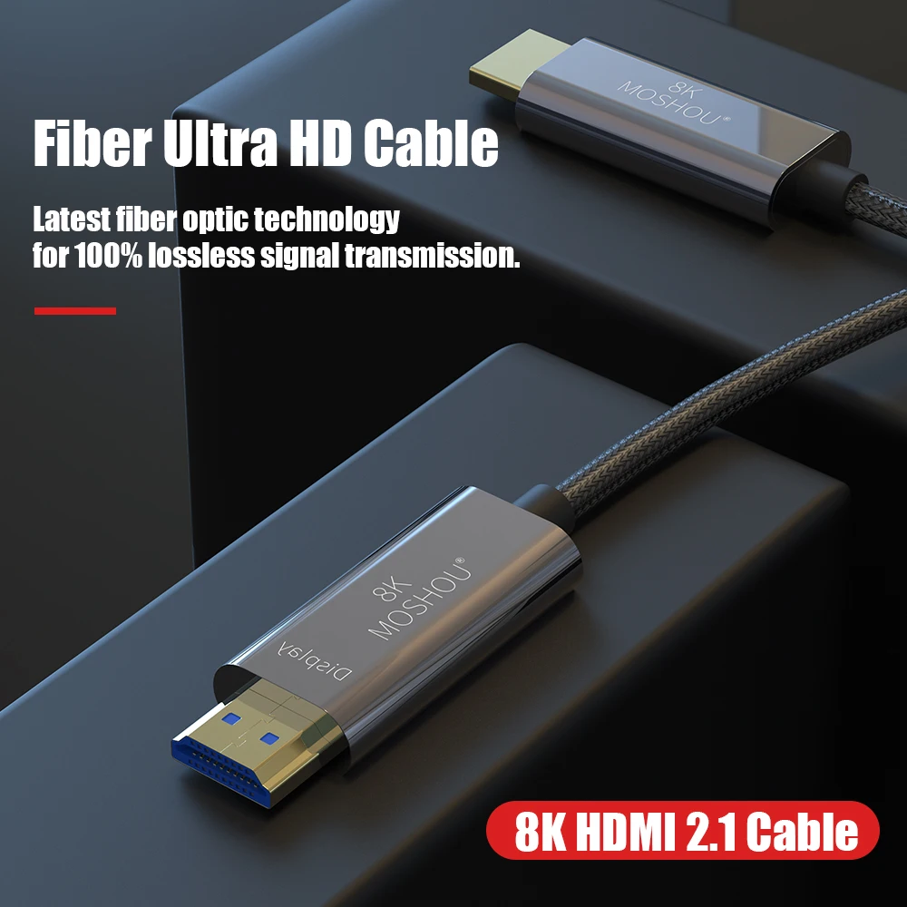 HDMI 2 1 кабель OM3 8K Делюкс Оптическое волокно Ультра HD (UHD) 120 Гц 48Gbs HDR 4:4:4 для Samsung