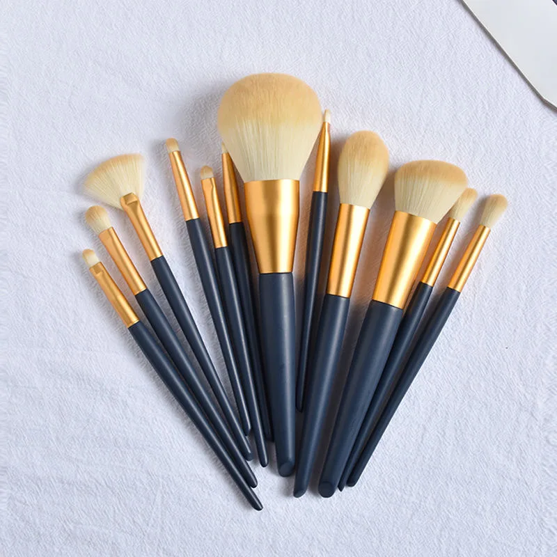 

12PCS Natural Hair Makeup Brushes Foundation Powder Eyeshadow Eyebrow Brush Set Cosmetic Tool Profesional Maquillaje