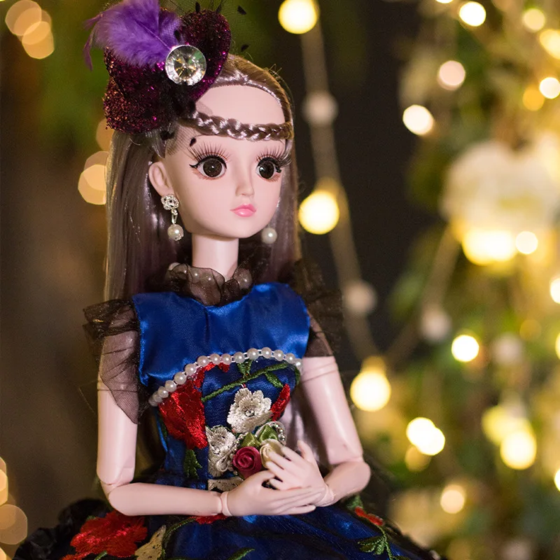 24 шарнира 60 см красивая кукла принцессы пластиковый макияж Bjd 1/3 куклы наряд DIY