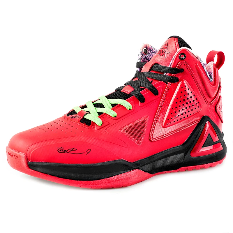 Пиковая Мужская баскетбольная обувь TONY PARKER I, амортизирующие кроссовки на устойчивом каблуке с гибкой подошвой для активного отдыха - Цвет: Красный