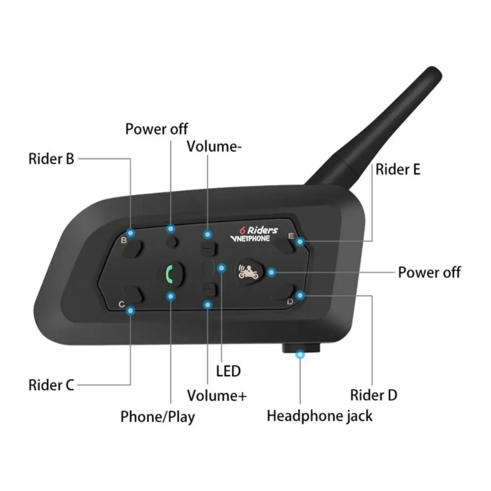 

Motorcycle Bluetooth Intercom BT Wireless Intercom And Interphone MP3 GPS 11