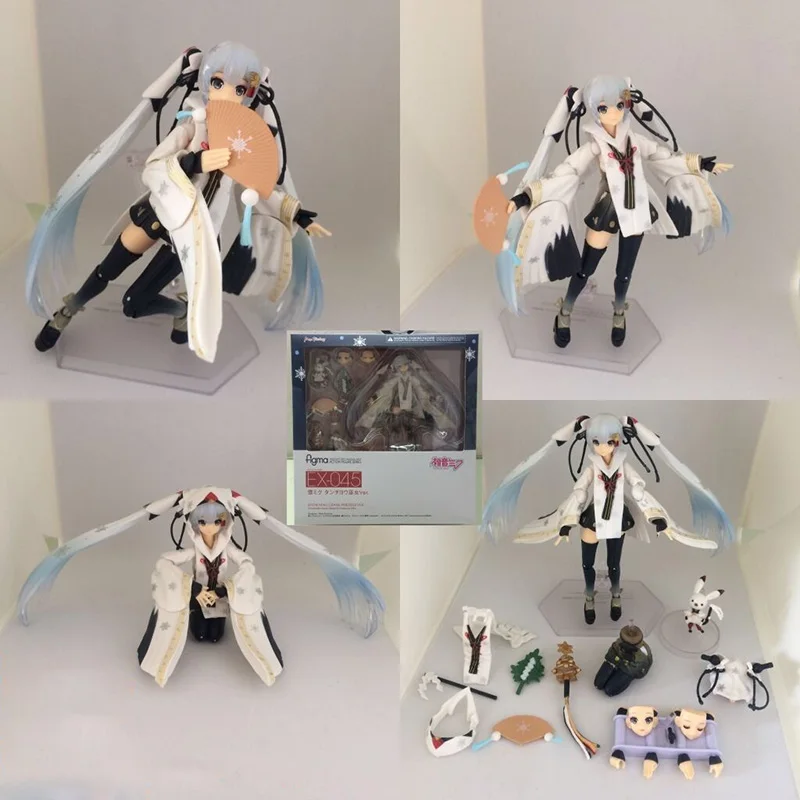 Najtaniej 15CM Figma 045 rysunek EX 045 śnieg Hatsune Miku, dźwig samochodowy kapłanka wersja figurki zabawka lalka prezent