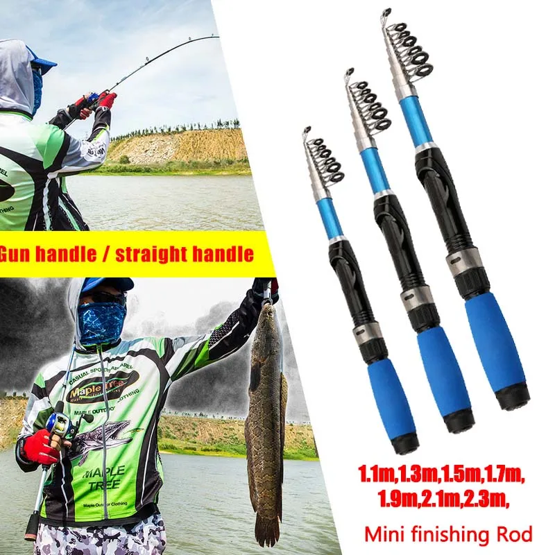 

Telescopic Rock Fishing Rod Spinning fly Carp Feeder carbon fiber 1.1M 1.3 1.5M 1.7M 1.9M 2.1M 2.3M Mini travel Rod Reel seat